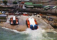 AP1-88 hovercraft at Ryde hoverport -  (credit: The <a href='http://www.hovercraft-museum.org/' target='_blank'>Hovercraft Museum Trust</a>).